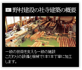 野村建設の社寺建築の概要